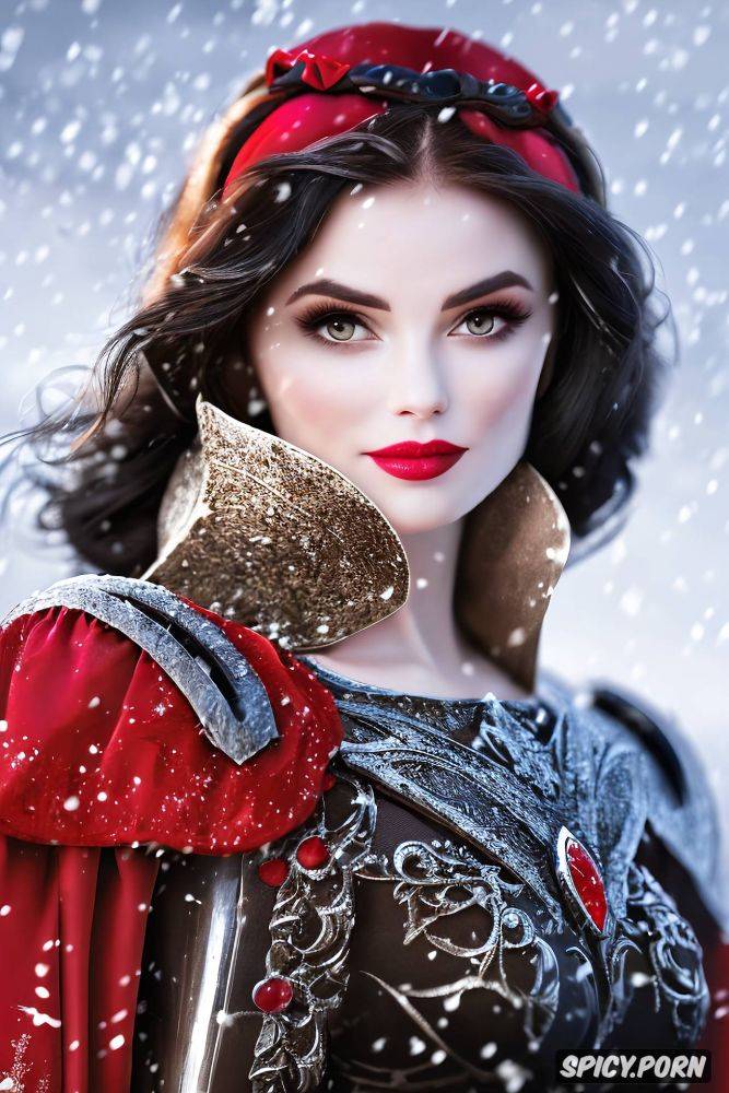 ultra realistic, warrior snow white disney s snow white beautiful face wearing armor young masterpiece - #main