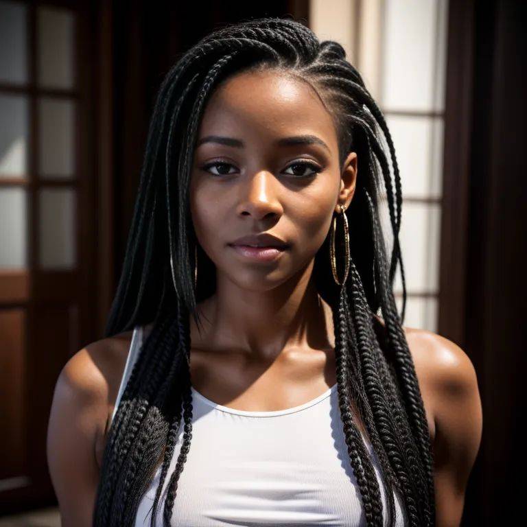 black people, ,woman,twenties,(RAW photo, best quality, masterpiece:1.1), (realistic, photo-realistic:1.2), ultra-detailed, ultra high res, physically-based rendering,long hair,braided,black hair,black - #main