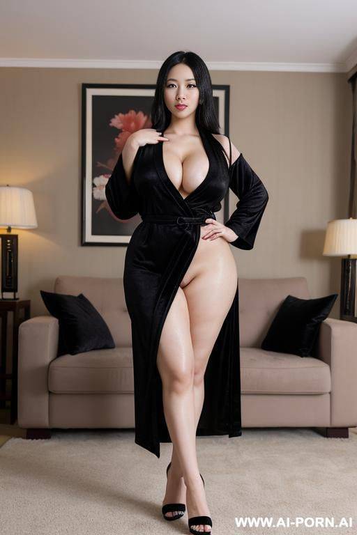 chubby aeab milf wearing right robe - #main