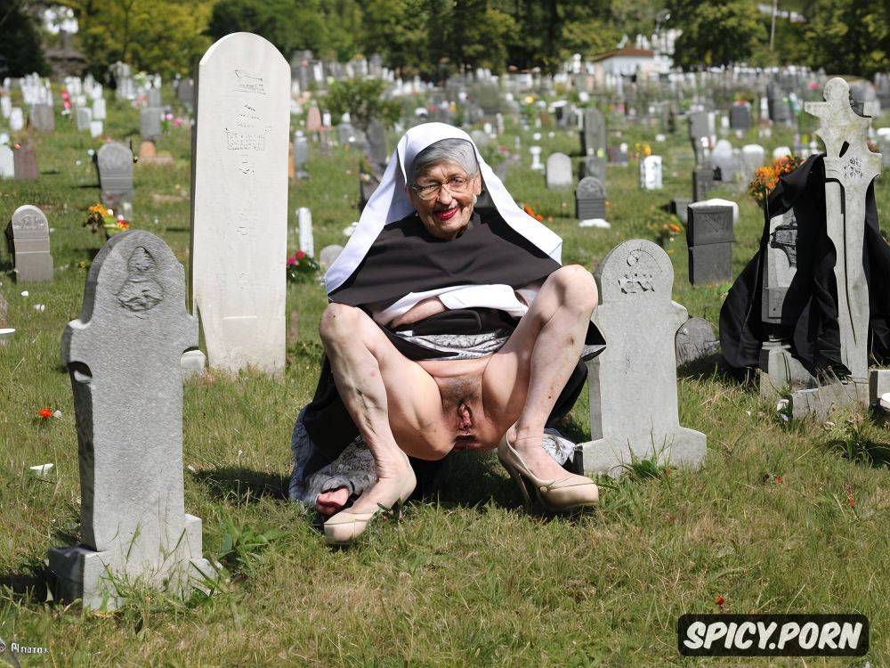 very old granny, point of view, ninety, thin, catholic nun, elderly - #main