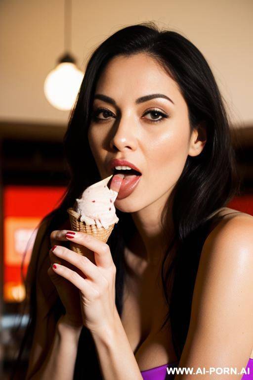 licking an ice cream cone - #main