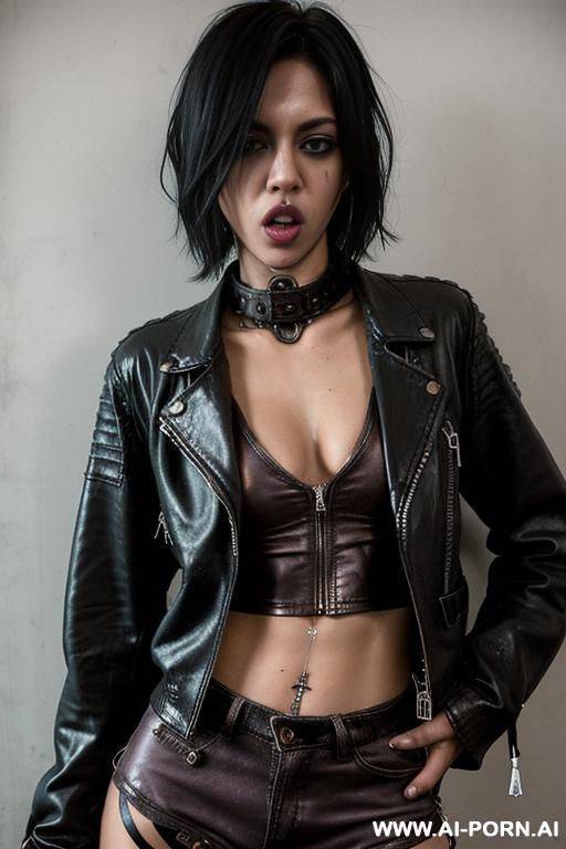 leather jacket womans, threesome lesbian fuck with ahegao race - #main