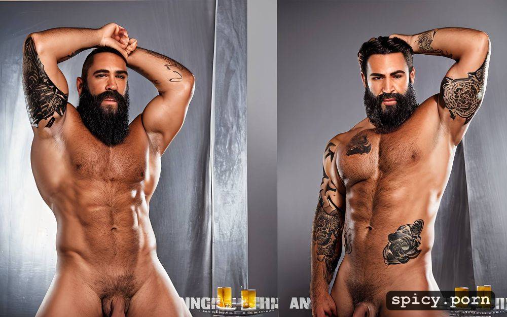 caucasian man, handsome full beard, 35 40 years old, tattooed arms - #main