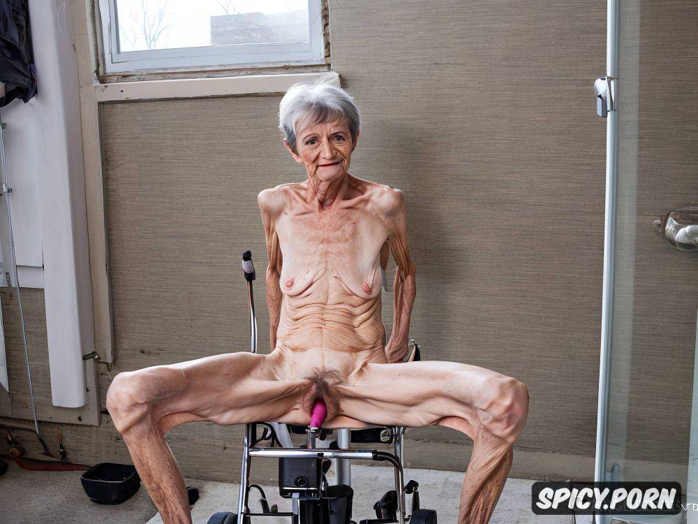 very old granny, point of view, spreading hairy pussy, indoors - #main