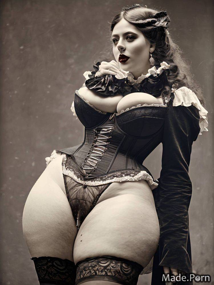 Saggy tits woman 30 goth big hips victorian fat AI porn - #main