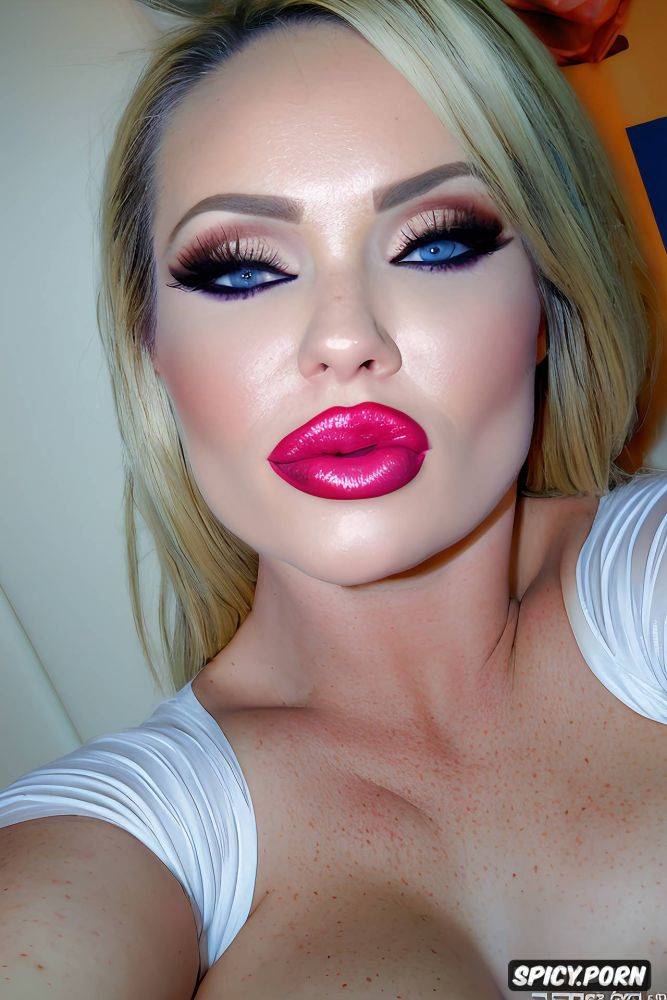 bimbo lipstick, selfie, botox lips, daisyridley, milf, blonde hair - #main