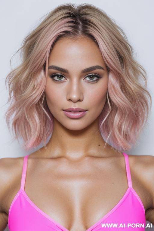 (highest quality) (visually pleasing) medium closeup, entering her tanned body, shoulder-lenght hair, blushing, pretty face, canadian, various hairstyles, highclass escort, tough look, - #main