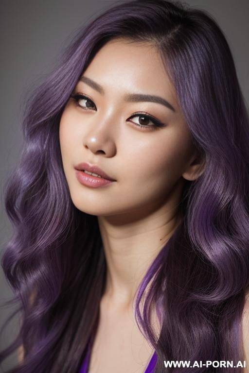 (highest quality) (visually pleasing) medium closeup, purple eyes, purple pupils, flowing hair, russian, various hairstyles, cheerful friend, heroic look, - #main