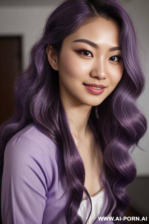 (highest quality) (visually pleasing) medium closeup, purple eyes, purple pupils, flowing hair, russian, various hairstyles, nerdy escort, - #main