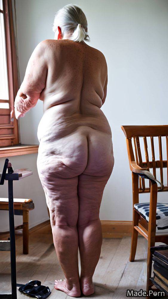 From behind photo spanking fat portrait fairer skin red AI porn - #main