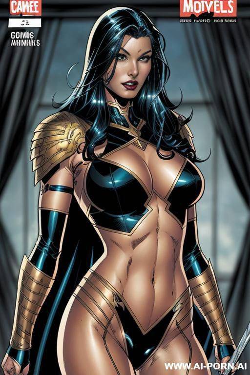 (((comics art))), ((high fantasy)), tall, fit amazon woman, - #main