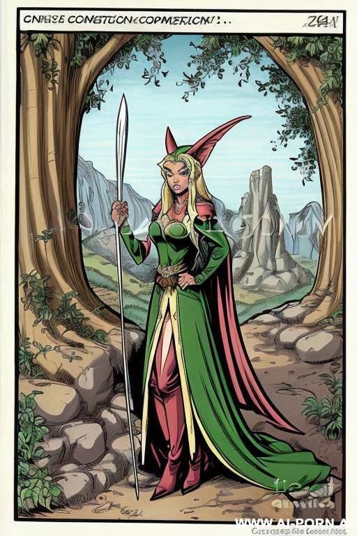 (((cartoon comics art))), ((high fantasy)), elf - #main