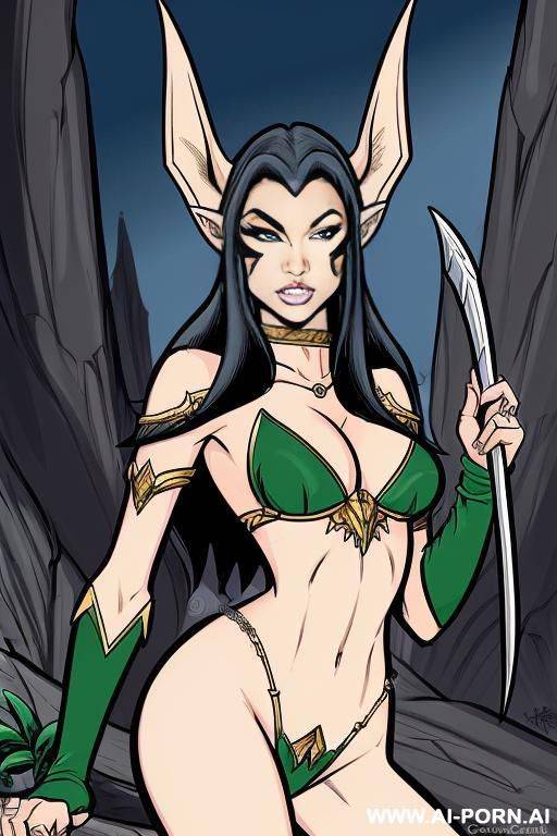 (((cartoon comics art))), ((high fantasy)), pointy elf ears - #main