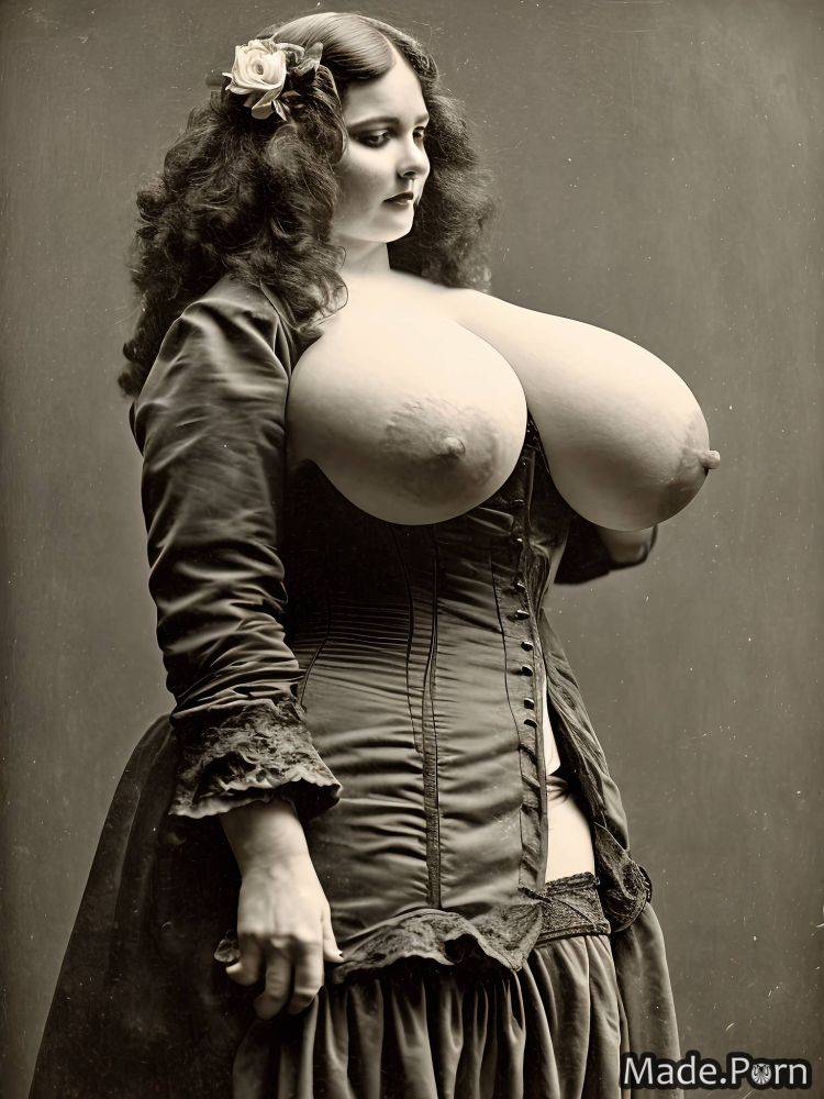 Victorian woman bottomless fat saggy tits big hips nipples AI porn - #main