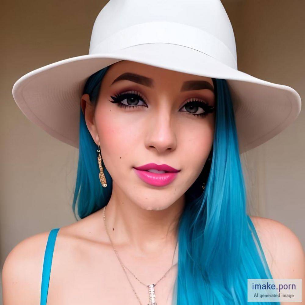 Vaginal Сreampie (LORA), Skinny, Fasion, Hat, Blue Hair,... - #main