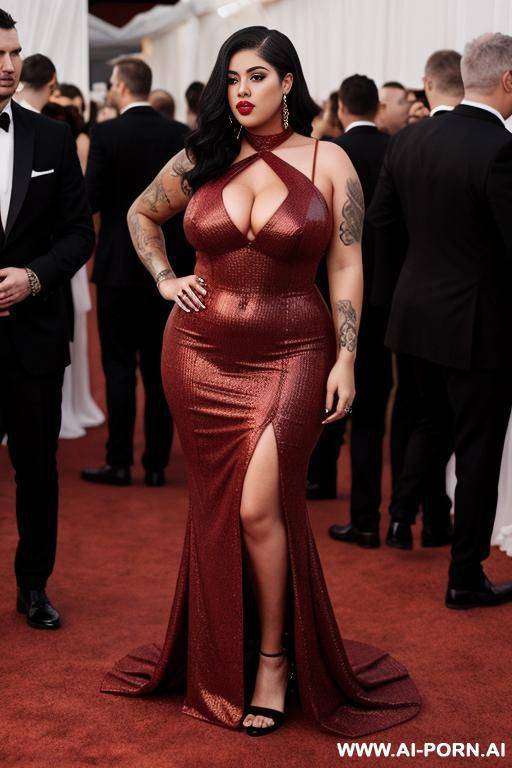 [red carpet][long dress][e-woman][tattoo][slutty][curvy] - #main