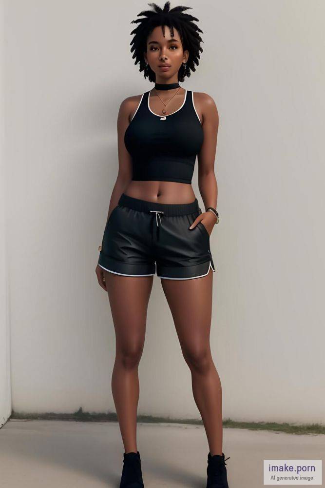 Shorts, Black, Standing, No Style - #main