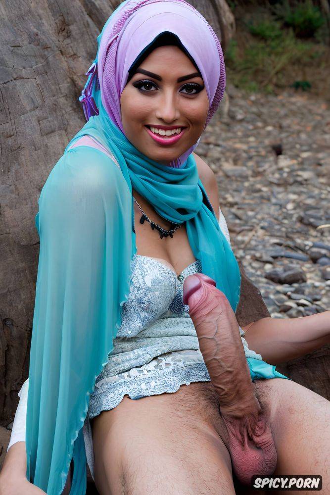 moroccan beauty, giant dick big erect penis xxl, hijab, fully naked - #main