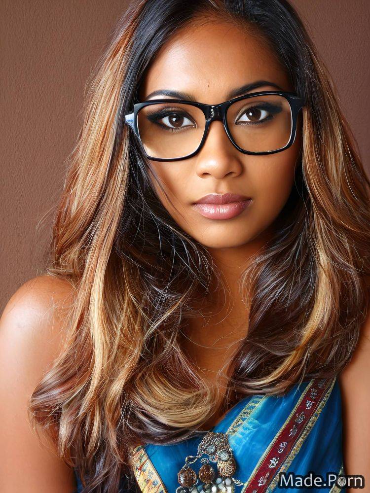 Realistic art secretary indian from behind standing woman glasses 20 AI porn - #main