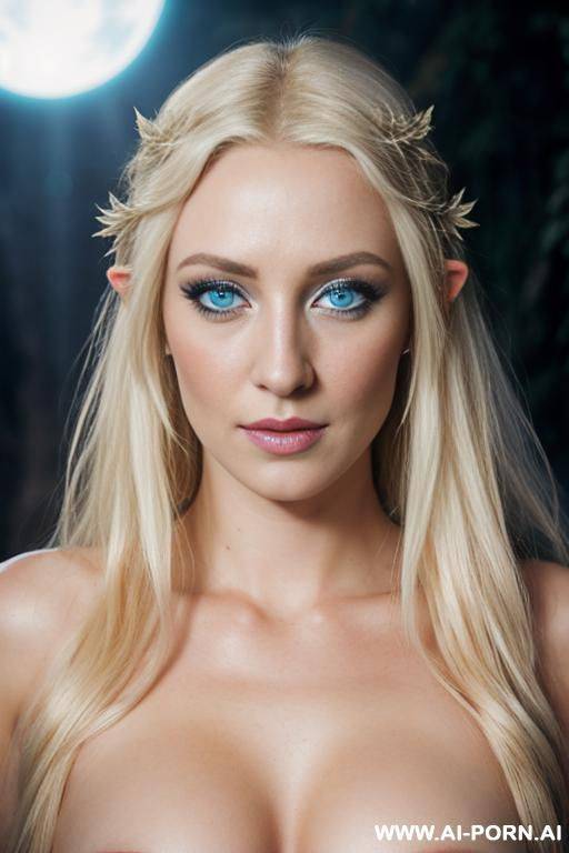 blue eyes, elven bride, topless - #main