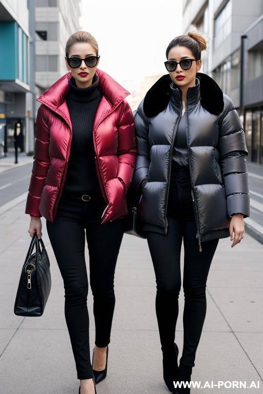 two suburb moms fucking wearing thick puffer jackets - #main