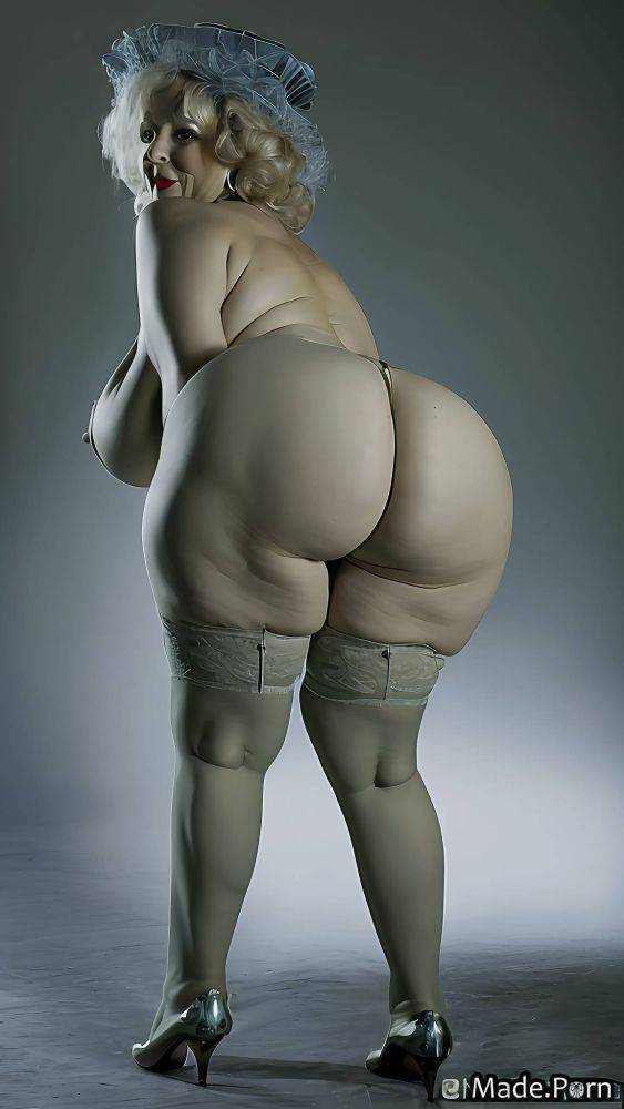 Chubby made bodypaint fat canadian sideview standing AI porn - #main