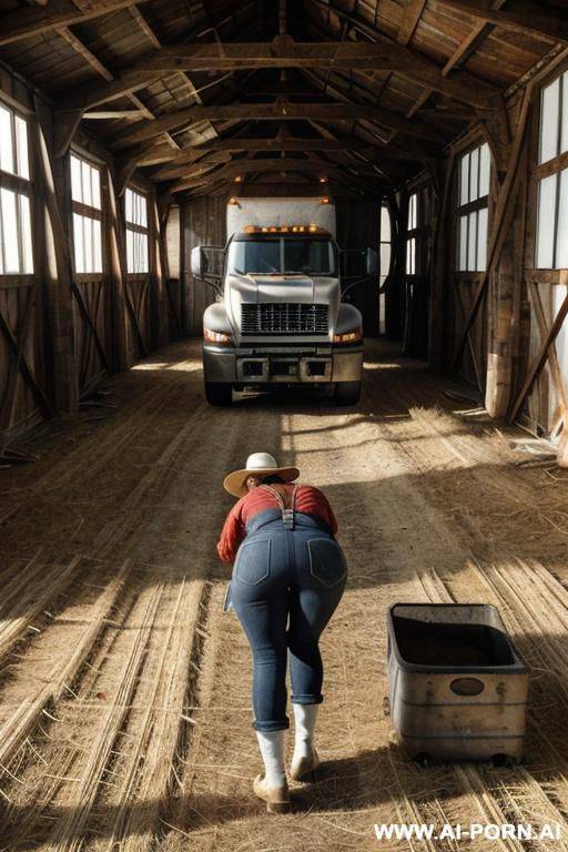 chubby round red butt, skin, white socks, and white shoes, bent over a table, full body view from back behind him, feet all the way to his head should be visible - #main