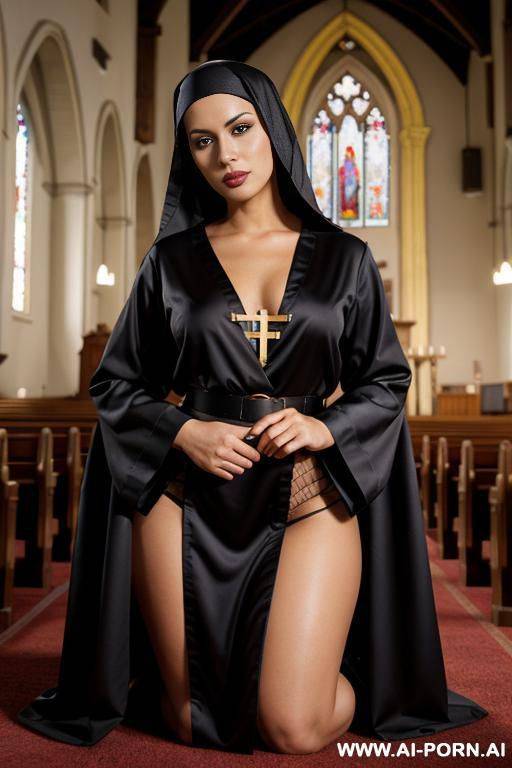 slutty nun on her knees - #main