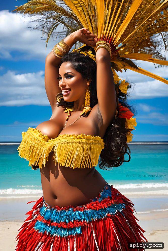 gigantic hanging boobs, beautiful tahitian dancer, curvy hourglass body - #main