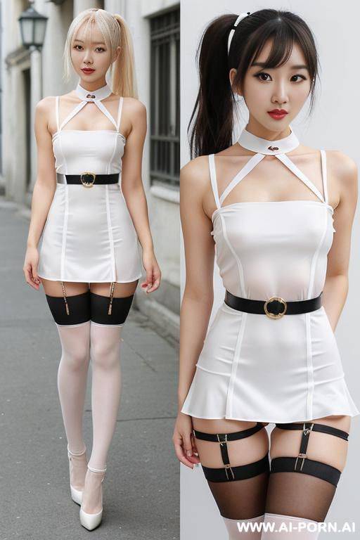 white tight dress, 2 woman - #main