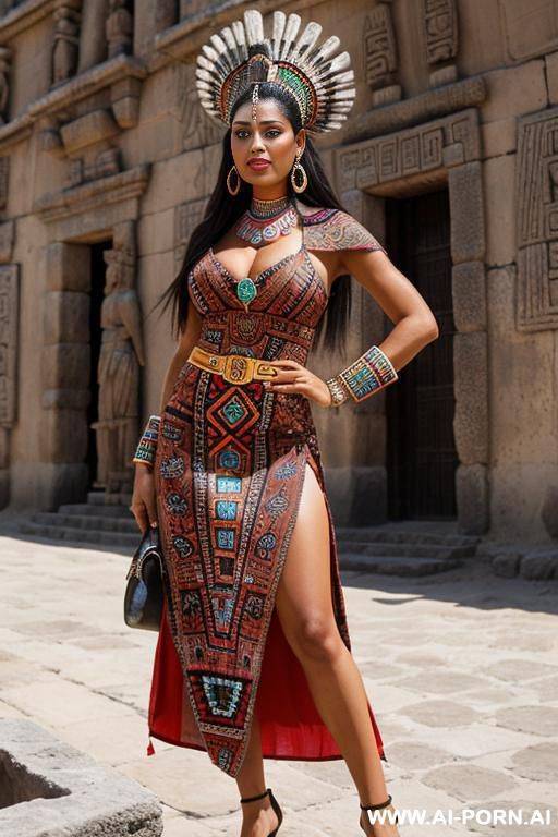 ancient aztec populace in aztec city, ancient aztec dress - #main