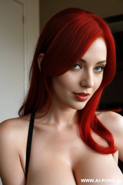 red hair woman with beautiful boobs - #main