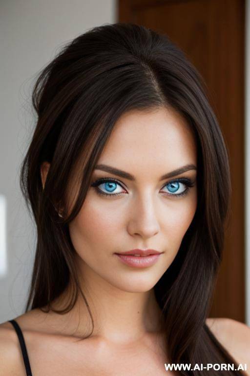 beautiful, brunette, blue eyes - #main