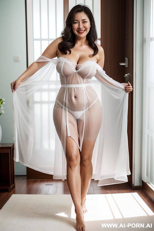 slut mom white see through dress - #main