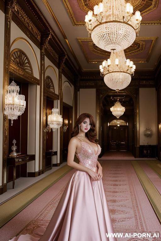 glossy light pink dress, - #main