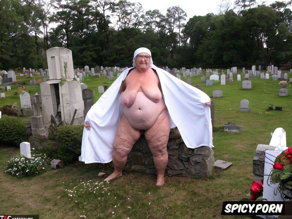 nun dressed, very long saggy tits, year old, big dark nipples insane - #main