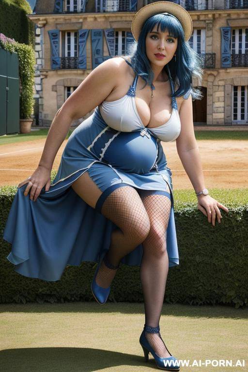 beautiful, big tits, chubby, milf, milky tits, pregnant, blue hair, big belly, long hair, jeans, topless, big pregnant belly - #main