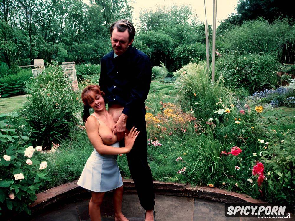 real natural colors expressive characters embossed image high quality sly uncle puts his hand deep between thin open wide a lot legs under skirt of the tiny niece with her middle up for she - #main