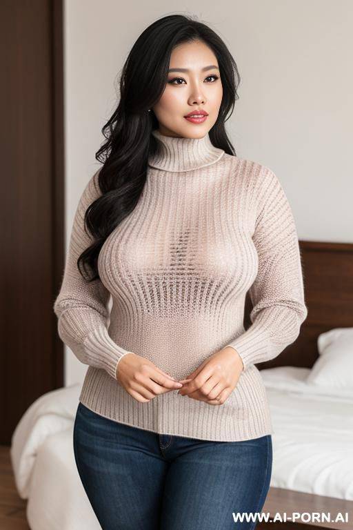 asian chubby milf turtleneck sweater - #main