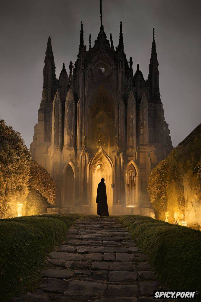 haunting human skeleton, some meters away, moonlight, scary glowing grim reaper - #main