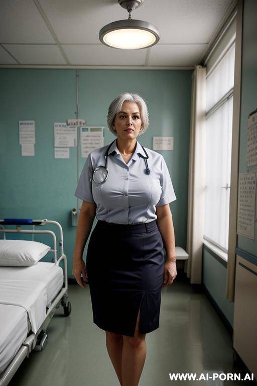 mature big breasted milf, standing in hospital room, - #main