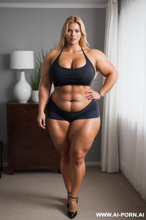 huge obese massive bulked up thighs, huge obese massive bulked up legs, scandinavian beautiful woman - #main