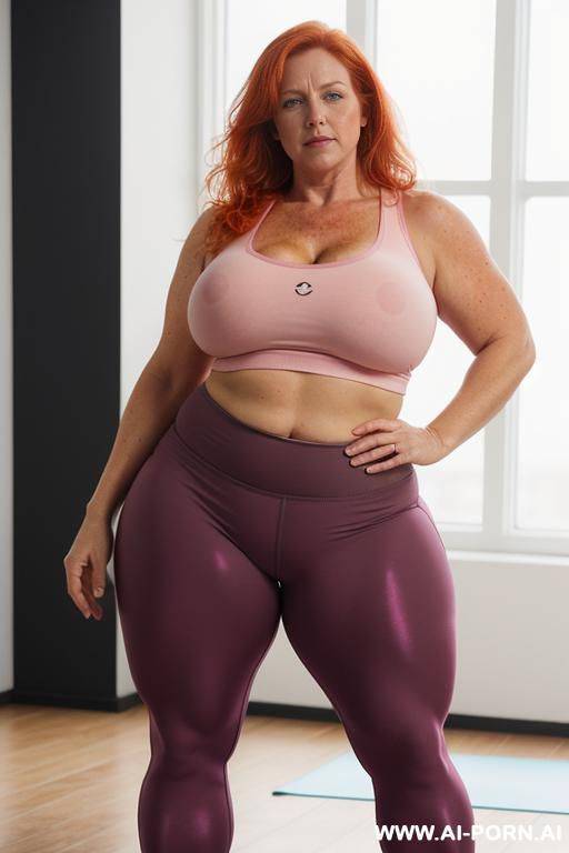 huge massive fat obese bulked up thighs, tight sport shorts, tight pink shirt. - #main