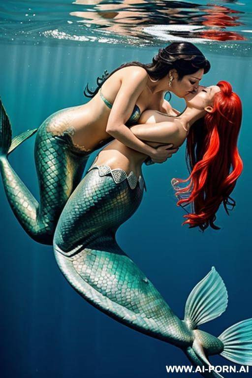 mermaid kiss another mermaid - #main