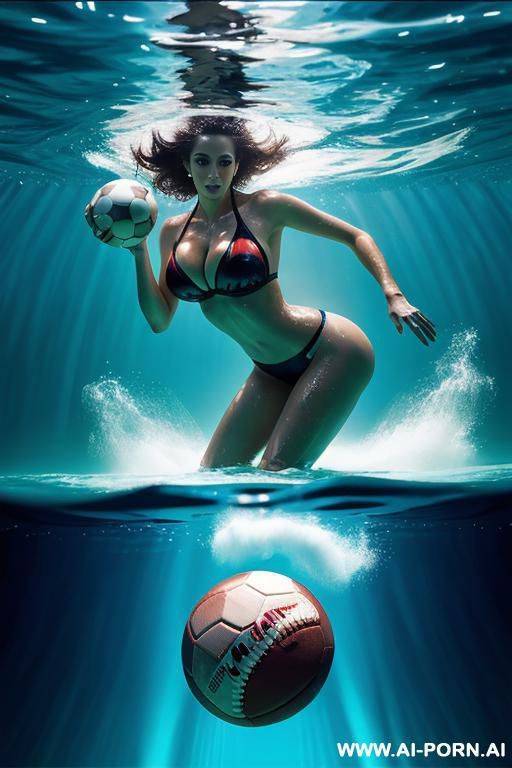 make logo football ball under water splash - #main