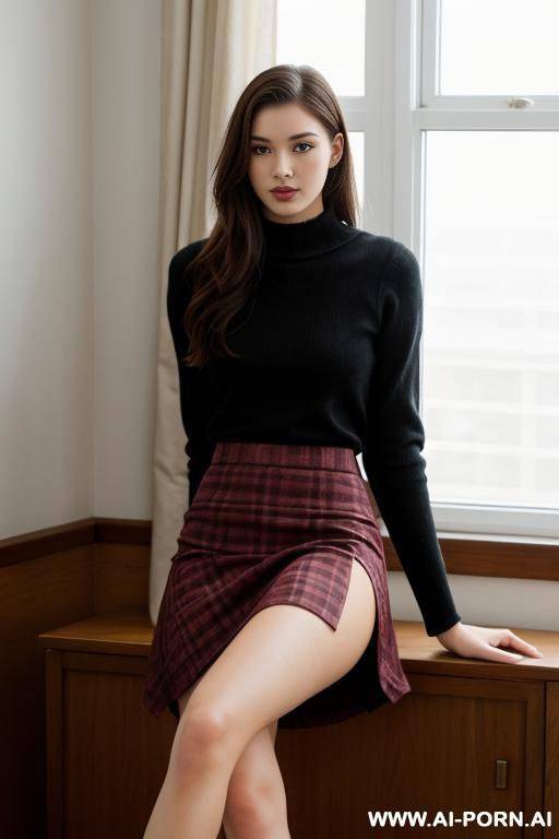 skirt, sitting - #main