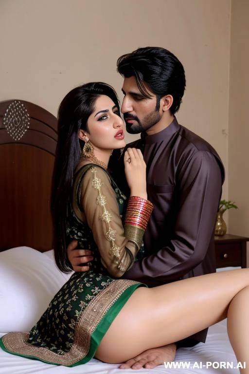 pakistani pathan women with pashto half dress doing sex afghan man in gy style on bed and crying taking intercourse. - #main