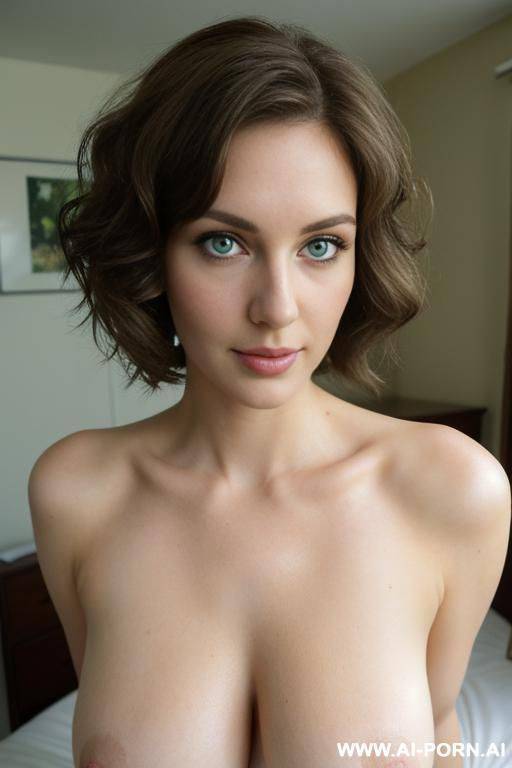 beautiful, stunning, eye contact, cleavage, wavy hair - #main