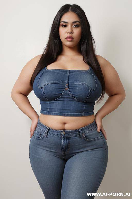 chubby, pear shaped, very wide hips, chola, tight jeans, supermodel face, chola, heavy makeup, very fat, soft big body, ssbbw, fat wide woman - #main