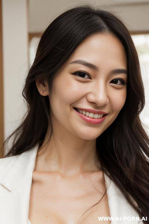 highly expressive. japanese. long wavy gradient-brunette hair. close-up in decent clothes. she is natural. real-life sei-ra sodes-hiro! it seems as if she draws me closer.in new-zeland - #main